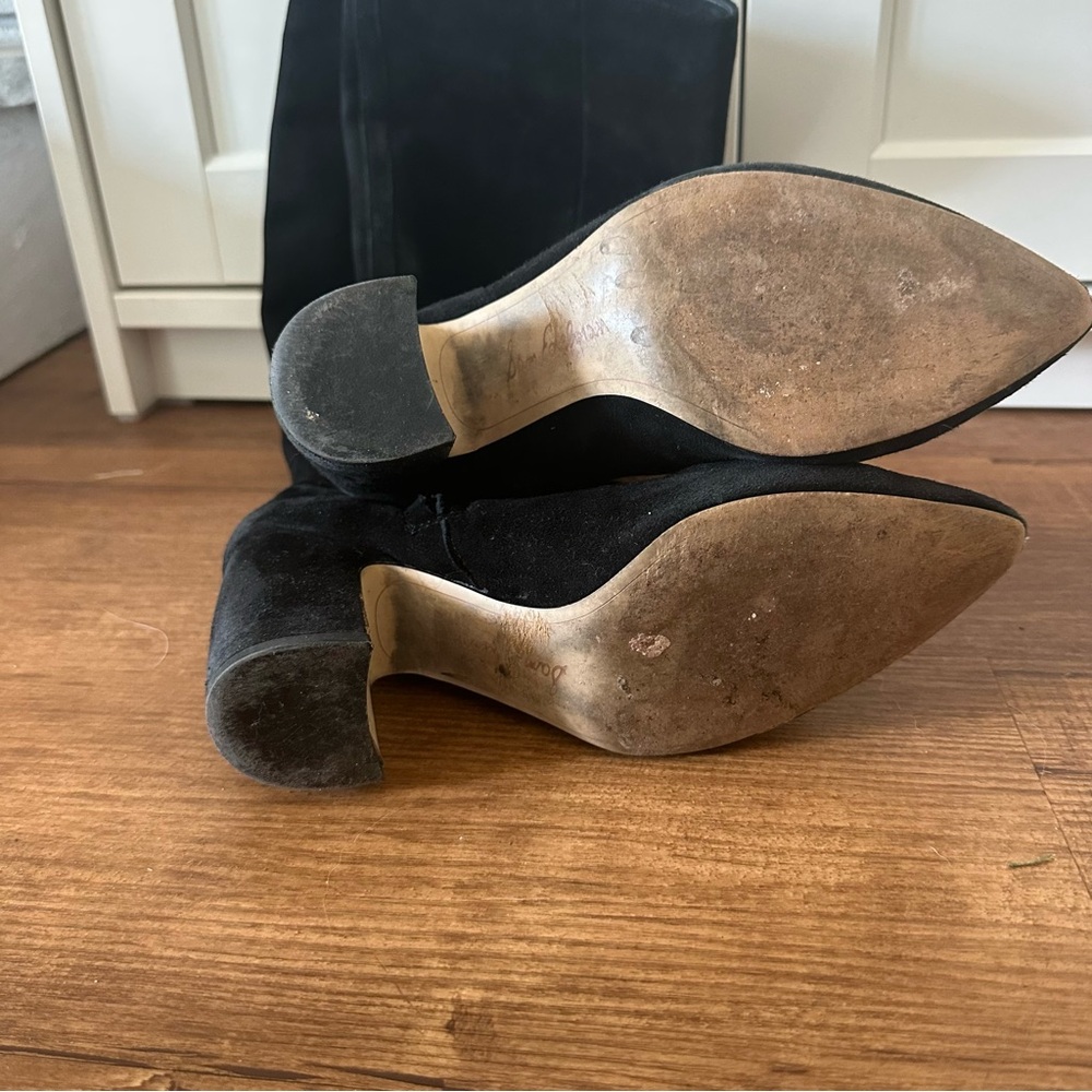 Sam Edelman Black Suede Boots size 8 - Picture 3 of 6